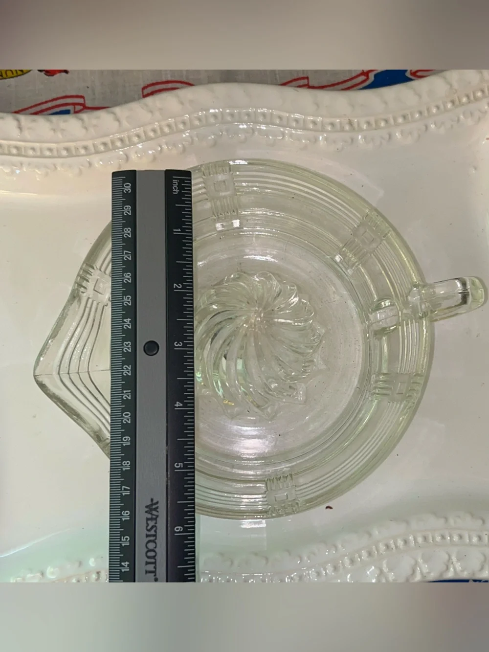 Vintage Hazel Atlas Clear Glass Citrus Juicer